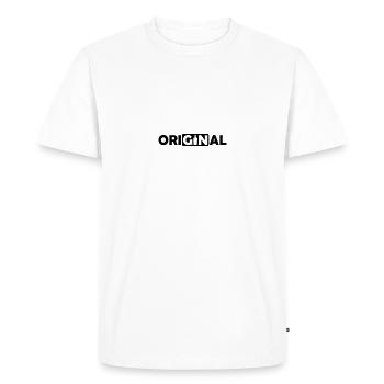 Déclaration pour les amateurs de GIN - T-shirt Premium bio Homme - blanc - Devant - Nico (187cm)
