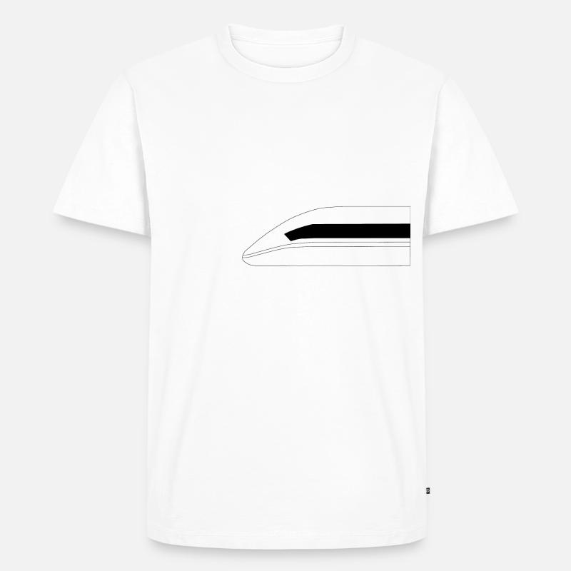 ICE3 Outline - Männer Premium Bio T-Shirt - Weiß
