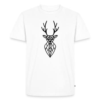 Hirschkopf - T-shirt Premium bio Homme - blanc - Devant - Nico (187cm)