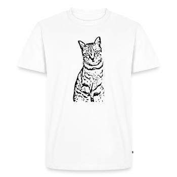 Chat Chaton Tigre Chat Chat Chat Cadeau - T-shirt Premium bio Homme - blanc - Devant - Nico (187cm)