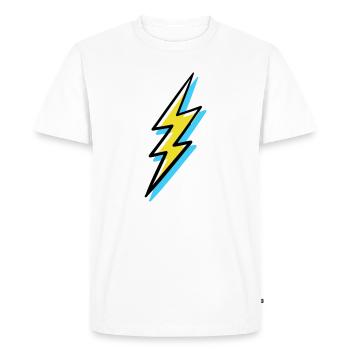 Vanguard Style Lightning - Men's Premium Organic T-Shirt - white - Front - Nico (187cm)