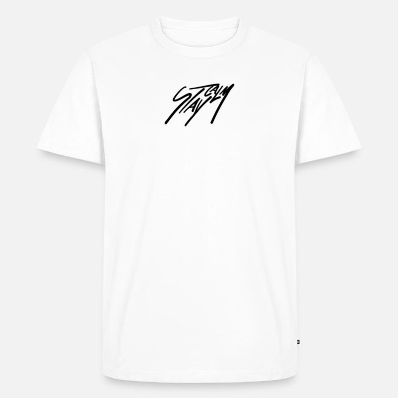 stay calm - Männer Premium Bio T-Shirt - Weiß