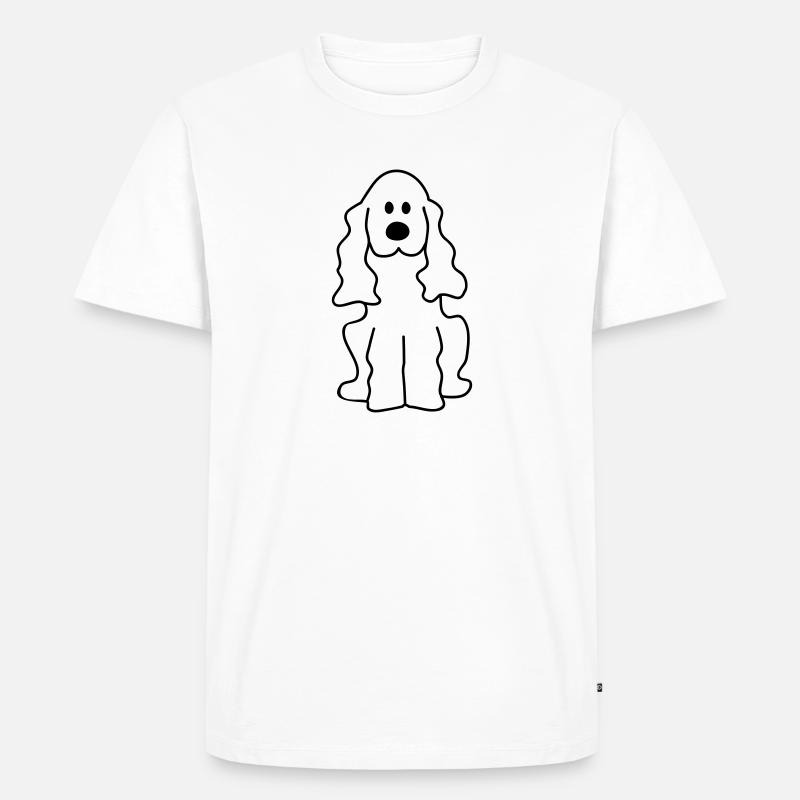 Cocker Spaniel - Männer Premium Bio T-Shirt - Weiß