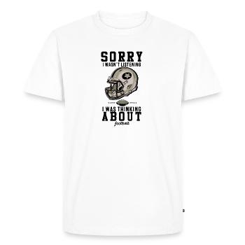 amateurs de football américain - T-shirt Premium bio Homme - blanc - Devant - Nico (187cm)