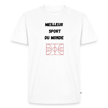 Best sport - T-shirt Premium bio Homme - blanc - Devant - Nico (187cm)