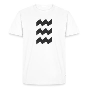 Logo Eindhoven Vibes - T-shirt Premium bio Homme - blanc - Devant - Nico (187cm)