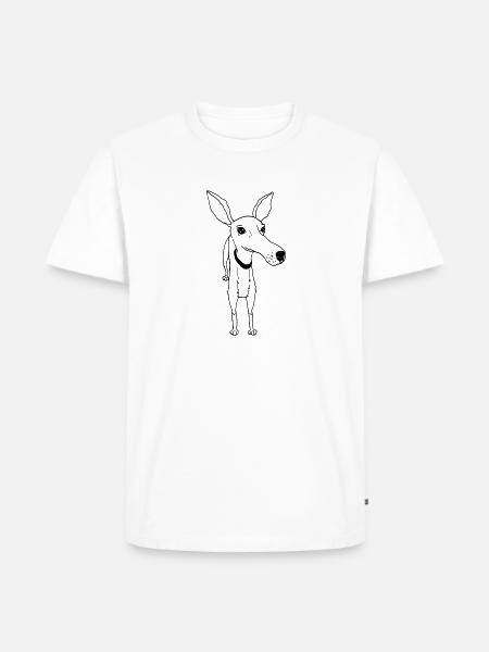 Goofy Dog - Männer Premium Bio T-Shirt - Weiß