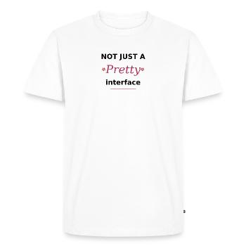 Pas seulement une jolie interface – un style UI/UX tech - T-shirt Premium bio Homme - blanc - Devant - Nico (187cm)