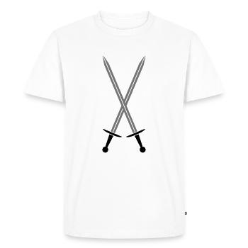 Épées croisées - T-shirt Premium bio Homme - blanc - Devant - Nico (187cm)