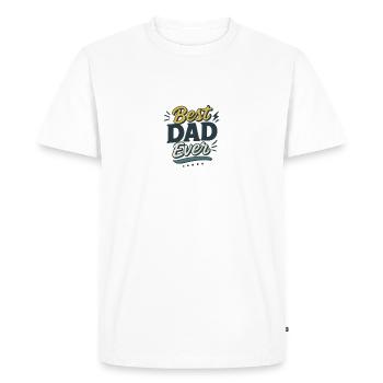 Meilleur papa de tous les temps - T-shirt Premium bio Homme - blanc - Devant - Nico (187cm)