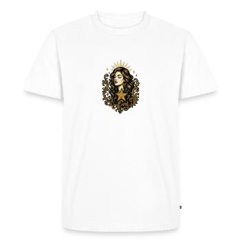 Armoiries dorées - T-shirt Premium bio Homme - blanc - Devant - Nico (187cm)