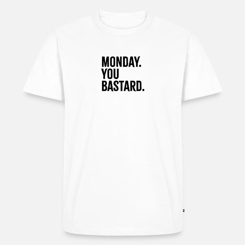 Monday - Männer Premium Bio T-Shirt - Weiß