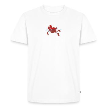 Hello Maestro Globule rouge flottant Hemo - T-shirt Premium bio Homme - blanc - Devant - Nico (187cm)