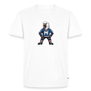 Proud eagle with letter M - Men's Premium Organic T-Shirt - white - Front - Nico (187cm)