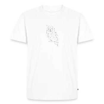 Owl - Men's Premium Organic T-Shirt - white - Front - Nico (187cm)