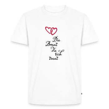La mariée qui ose - T-shirt Premium bio Homme - blanc - Devant - Nico (187cm)