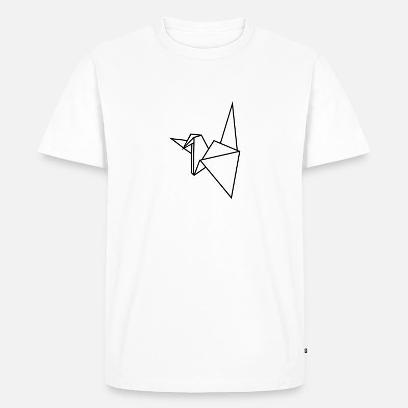 Kranich - Männer Premium Bio T-Shirt - Weiß