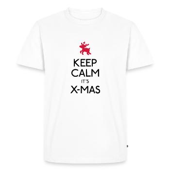 Keep Calm X-mas - T-shirt Premium bio Homme - blanc - Devant - Nico (187cm)