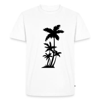 palm trees - Men's Premium Organic T-Shirt - white - Front - Nico (187cm)