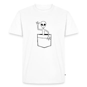 Sac Alien vagues friendly - T-shirt Premium bio Homme - blanc - Devant - Nico (187cm)