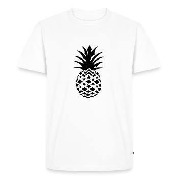Juicy pineapple with stars - Men's Premium Organic T-Shirt - white - Front - Nico (187cm)