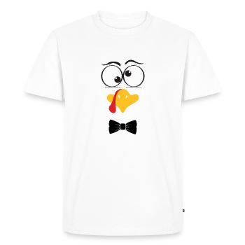 Funny Turkey Face Boy - Men's Premium Organic T-Shirt - white - Front - Nico (187cm)