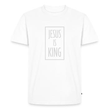 jesus is king quote - Men's Premium Organic T-Shirt - white - Front - Nico (187cm)