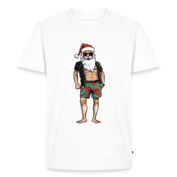 Santa Holiday Santa Claus - Men's Premium Organic T-Shirt - white - Front - Nico (187cm)