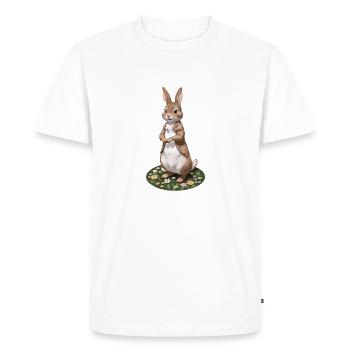 Cute bunny brown 20 - Men's Premium Organic T-Shirt - white - Front - Nico (187cm)