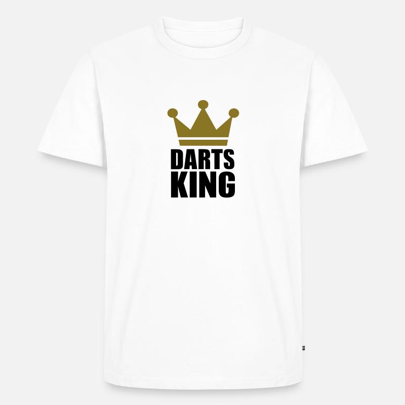 Darts King - Männer Premium Bio T-Shirt - Weiß