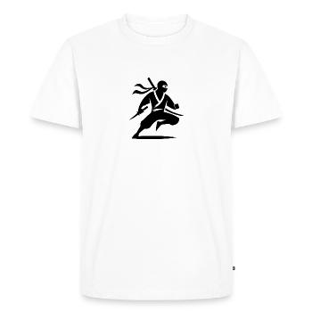 Ninja - T-shirt Premium bio Homme - blanc - Devant - Nico (187cm)