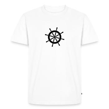 gouvernail de bateau à voile_3_a1 - T-shirt Premium bio Homme - blanc - Devant - Nico (187cm)