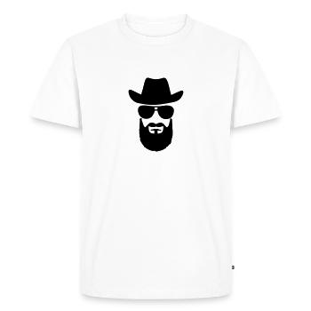 Cowboy - T-shirt Premium bio Homme - blanc - Devant - Nico (187cm)