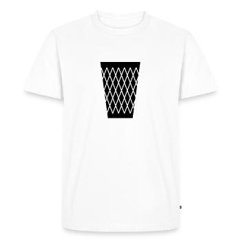Ribbed - Cider Glass - Men's Premium Organic T-Shirt - white - Front - Nico (187cm)