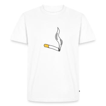 cigarette - T-shirt Premium bio Homme - blanc - Devant - Nico (187cm)