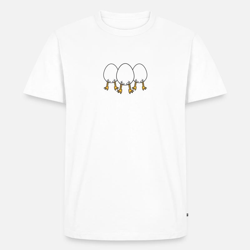 Chick In Egg Crew - Männer Premium Bio T-Shirt - Weiß