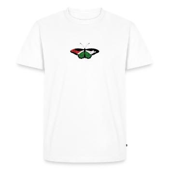 Palestine Butterfly - Männer Premium Bio T-Shirt - Weiß - Vorne - Nico (187cm)