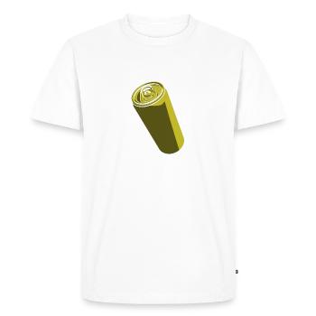 Canette de bière dorée – White Rim - T-shirt Premium bio Homme - blanc - Devant - Nico (187cm)