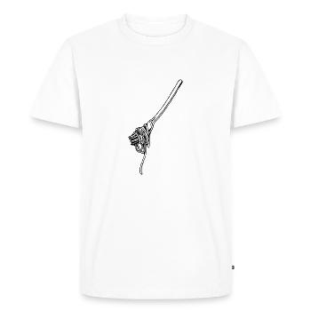 nouilles spaghetti noodles7 macaroni lasagnes - T-shirt Premium bio Homme - blanc - Devant - Nico (187cm)