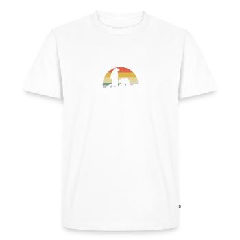 Papa Bear Vatertag - Männer Premium Bio T-Shirt - Weiß - Vorne - Nico (187cm)