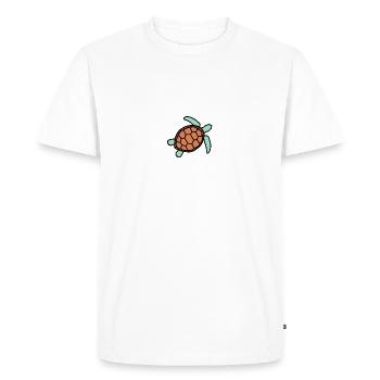 T-shirt tortues J'peux pas j'ai tortue cadeau - T-shirt Premium bio Homme - blanc - Devant - Nico (187cm)
