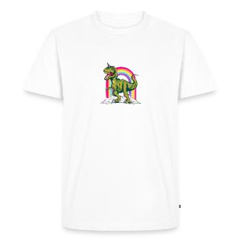 DINOCORN MAGIC MEME DINOSAUR UNICORN FANS KIDS - Men's Premium Organic T-Shirt - white - Front - Nico (187cm)