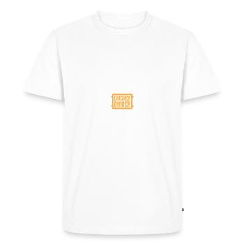 Dîner de poulet - T-shirt Premium bio Homme - blanc - Devant - Nico (187cm)