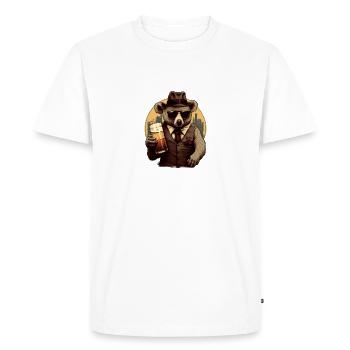 Koala cool avec lunettes de soleil, bière et chapeau - T-shirt Premium bio Homme - blanc - Devant - Nico (187cm)