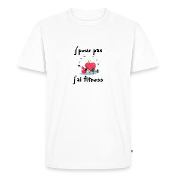 J'peux pas j'ai fitness - T-shirt Premium bio Homme - blanc - Devant - Nico (187cm)