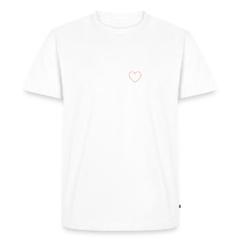 Doux et humble de coeur - T-shirt Premium bio Homme - blanc - Devant - Nico (187cm)