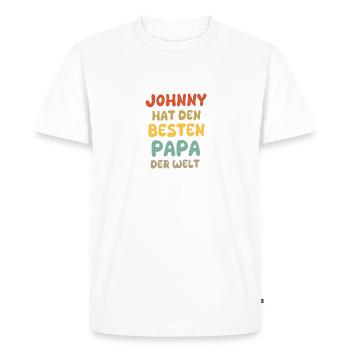 Johnny bébé - T-shirt Premium bio Homme - blanc - Devant - Nico (187cm)