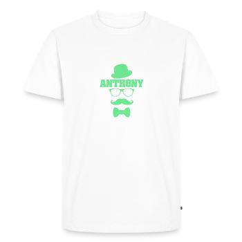 Anthony as a given name - Men's Premium Organic T-Shirt - white - Front - Nico (187cm)