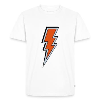 Lightning - Men's Premium Organic T-Shirt - white - Front - Nico (187cm)