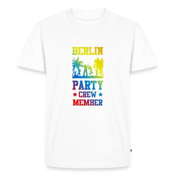 Équipe de fête berlinoise - T-shirt Premium bio Homme - blanc - Devant - Nico (187cm)